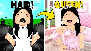 MAID To QUEEN In BLOXBURG! (Roblox)