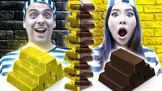 I Only Ate Gold vs Chocolate Foods for 24 Hours