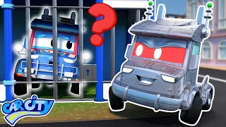 Super Police Truck in Jail because of his Twin Robot! | SuperTruck - Rescue | Cartoon For Kids