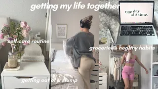 getting my life together after a slump + reset day! ⛅️ healthy habits, selfcare & productivity!