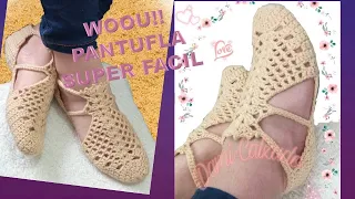 🦄🌈Como se hacen PANTUFLAS-Babuchas,TEJIDAS a crochet "cualquier talla" excelente REGALO SUPER FÁCIL