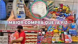 MAIOR COMPRA DO MÊS QUE JÁ FIZEMOS / FAMÍLIA 6 PESSOAS / VALOR TOTAL ?