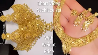 22k Gold Necklace Set Design/Short Video with weight and price