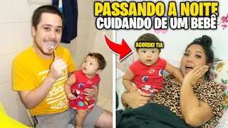 PASSAMOS A NOITE CUIDANDO DA EMY 👶🌙 | Jeru e Cheru