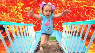 The Floor is Lava.  Anabella and Bogdan learn how to overcome various obstacles.