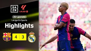 CLASICO BLAUGRANA, Barça a un passo dal TITOLO: Barcellona-Real Madrid 4-3 | LaLiga Highlights| DAZN