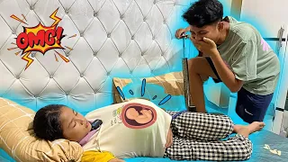 Drama Lucu 🤣😂🎈 Parodi Adek di pompa Kakak jadi hamil dan melahirkan perutnya besar