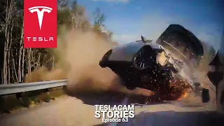 TESLA AUTOPILOT VS BAD DRIVERS - 25 CRASHES, FAILS & SAVES | TESLACAM STORIES #63