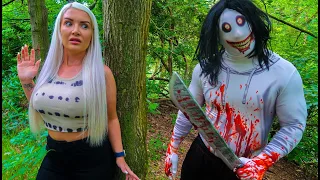 Jeff The Killer Chased Me In The Forest!!