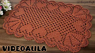 TAPETE DE CROCHÊ CORAÇÕES @LuizadeLugh LINK DA PASSADEIRA NO PRIMEIRO COMENTÁRIO