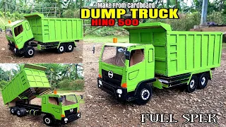 MEMBUAT MINIATUR DUMP HINO TRONTON TRUK TAMBANG DARI KARDUS