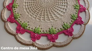Centro de mesa Jóia em crochê