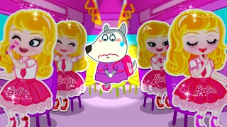 Don't Feel Lonely 😓 Mommy In Barbie School| Back to School With Mommy Wolf | Cartoon for Kids