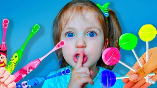 "Johnny, Johnny, Yes, Daddy" | Ksynya plays and brushes her teeth after eating sweets