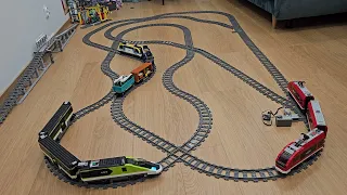Three LEGO trains, three connected routes… and a massive crash at the end! 🚆💥
