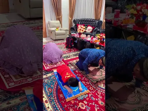 Gala sholat berjamaah bareng Oma Opa | Alhamdulillah Gala mau jadi anak Sholeh