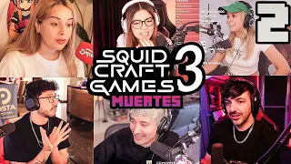 TODAS LAS MU3RT3S EN LOS SQUID CRAFT GAMES 3 DIA 2