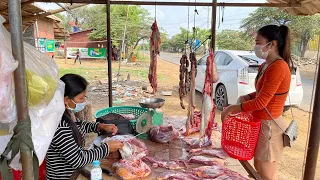 Buy cow tail from village beef store to make soup / Cow tail soup with noodle recipe