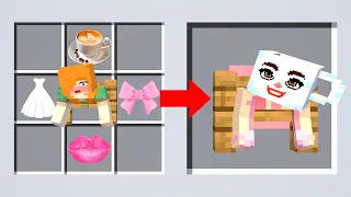 ITALIAN BRAINROT : How To Craft Ballerina Cappuccina in Minecraft? ITALIAN BRAINROT Animation