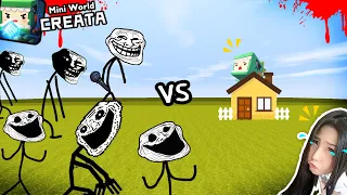 จุ่น กับบ้าน ปะทะผีขี้ก้าง Trollge - MiniWorld | พี่เมย์
