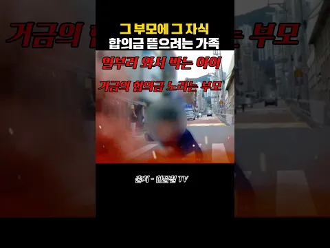 한문철도 극대노한 합의금 뜯는 가족 사기단 레전드 사고