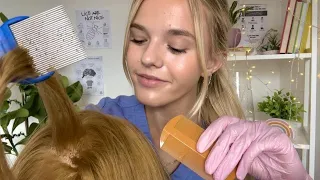 ASMR School Nurse Lice Check Roleplay 𖢥
