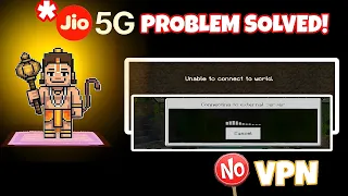 Minecraft Unable To Connect To World FIX 🔥 | Jio 5G Server Join Problem Solved | No VPN Needed |
