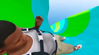 Franklin GIANT Water Slide In GTA 5