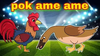 Bebek Nyosor Dan Animasi Ayam | Pok Ame Ame | Lagu Anak Anak