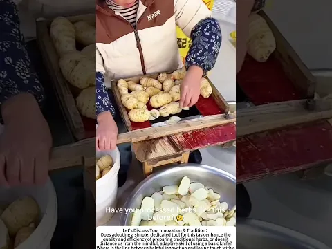 Precision in Simplicity: Slicing Gastrodia with a Handheld Tool ⚙️