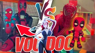 Spiderman Vs. Deadpool & SpiderGwen! Voodoo Power epic battle (FUNNY)