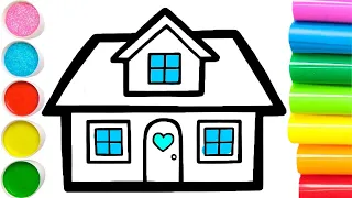 House drawing / learning to draw / drawing for kids /Bolalar uchun uy rasm chizish