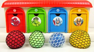 Satisfying Garage | How I Made 4 Color ASMR Balls OF Mixing Rainbow Beads AND Cutting ASMR