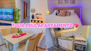 TOUR PELO APARTAMENTO PRONTO 🏠💖 MORANDO SOZINHA AOS 21 ✨ | ORGANIZAÇÃO, MÓVEIS E DETALHES!!