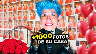 BROMA A MI NOVIA PEGUÉ +1.000 FOTOS DE SU CARA EN LA HABITACION !! || Ali Izquierdo
