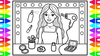 How to Draw MAKEUP on a FACE 💅💄💋MAKEUP on a FACE Drawing | Makeup Coloring Pages
