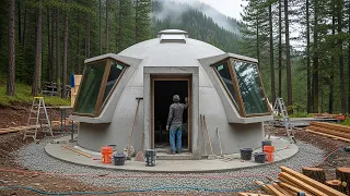 This guy builds a luxury dome house in just a few days! From start to finish! @domegaia