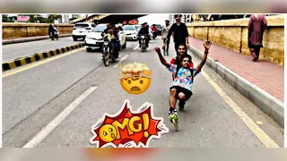 Omg inline road stunts😳👀Public Reaction | Sameerskater | 2022