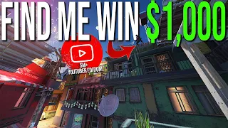 Find my hiding spot & win $1,000 - YouTuber Edition