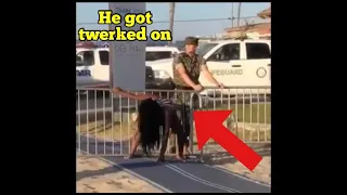 He got twerked on!