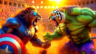 Tiger Hulk vs Lion King 🐯🦁 | Colosseum War That Never Ends