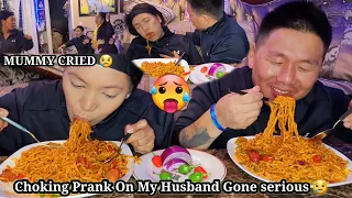 PRANK ON MY HUSBAND/MY MUMMY CRIED/2X NOODLE CHALLENGE PRANK/CHOKING PRANK ON MY HUSBAND.