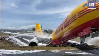 Avión se accidenta en aeropuerto de Costa Rica