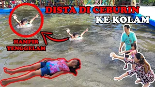 DISTA TENGGELAM😱 KECEBUR DI KOLAM!! SEMUA PANIK😭 #viralvideos