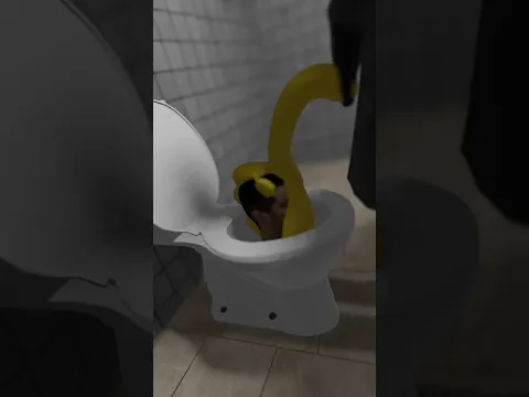 Cameraman can't even pee without being disturbed by skibidi toilet! 😳