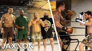 Bear Degidio spars with Alex Pereira at JAXXON HOUSE