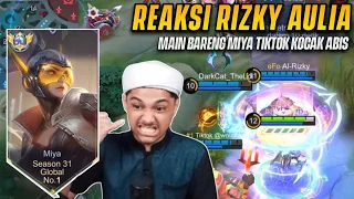 REAKSI RIZKY AULIA KETIKA MAIN BARENG MIYA TIKTOK DAN TOP GLOBAL FRANCO! | TOP GLOBAL 1 MIYA - MLBB