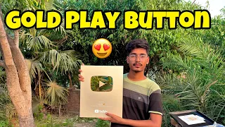 Gold Play Button Unboxing 😍 || Mr king