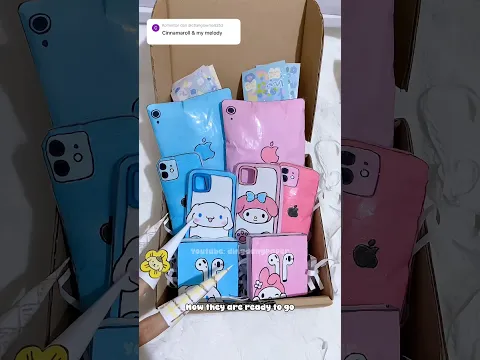 Packing cinnamoroll & my melody (fake) 🎀 comment what to do next 👉🏻 #papercraft #sanrio #shorts