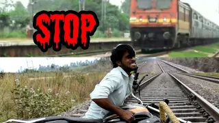 Train Vs bike || Acsident || Please Do not Crossing the Railway Line To early || Rail Video 2021
